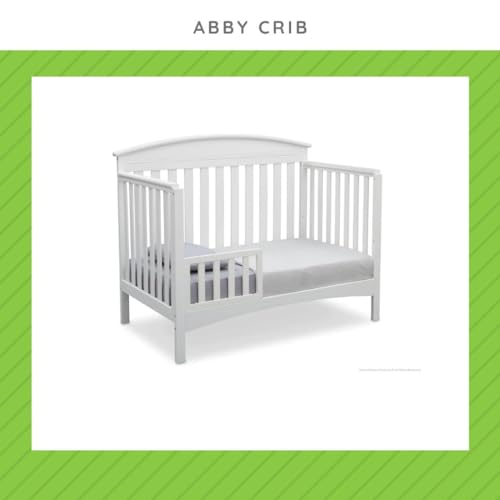 Image of Toddler Bed Safety Guard Rail Compatible with Delta Children Convertible Cribs - Solid Wood Rail for Convertible Crib to Toddler Bed Conversion - Safety Guard Rail (Bianca White - 130, #0080)