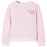 vidaXL Kinder Sweatshirt Pullover Pulli Langarmshirt Rundhalsausschnitt Helllila 140