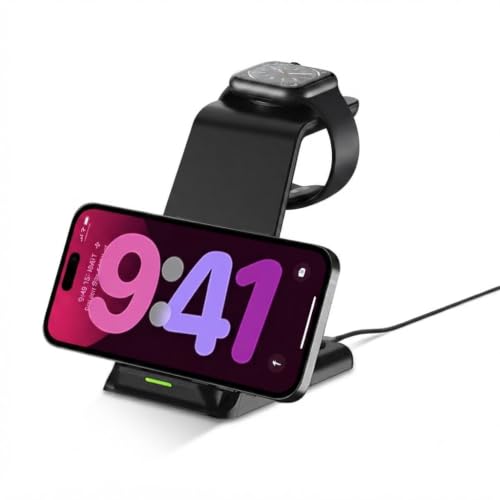 Image of 3-in-1 Wireless Charging Stand for Phone, Watch & Earbuds