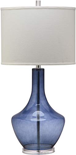 SAFAVIEH Lighting - Mercury 34.5-Inch Glass Table Lamp - Light Blue - Contemporary Tall Body Design - Ideal for Living Room, Bedroom, Entryway, Home Office - LED Bulb Included (LIT4141B)