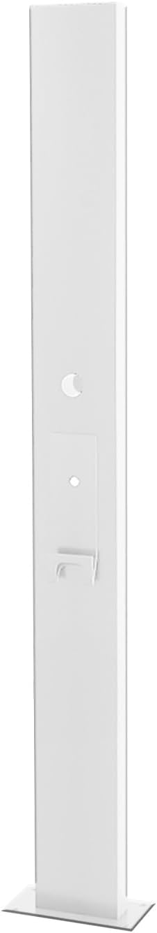 Outdoor Electric Vehicle Charger Pedestal Stand, Heavy-Duty EV Charging Station with Wire Holes & Reinforced Base, Compatible with Most Chargers (White, Large)