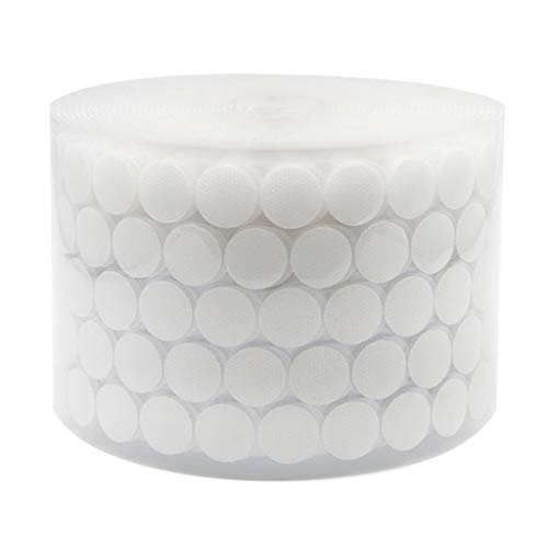 DYNWAVE 100 pares de fixadores autoadesivos para moedas de 9,5 mm para casa - branco, 2 cm