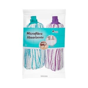 Fregona Microfibra Absorbente Bosque Verde Suelos de Interior Paquete 2 ud. Pack 2