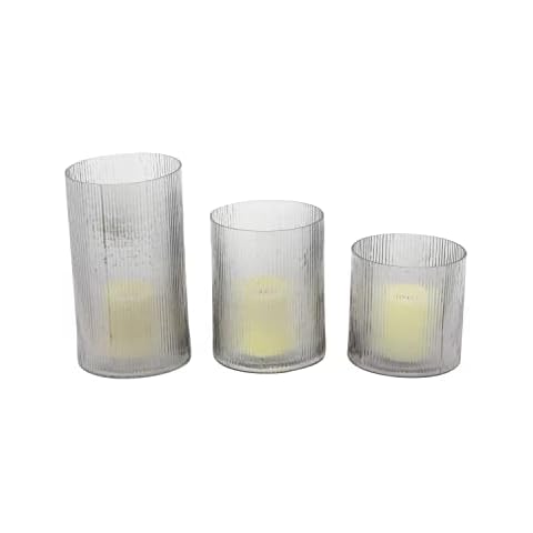 Deco 79 Frosted Glass Candle Holders Set Cover