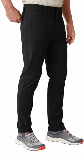 Weatherproof Vintage Mens Mid-Weight Mid Rise Tech Pant (US, Waist Inseam, 36, 30, Regular, Regular, Black)3