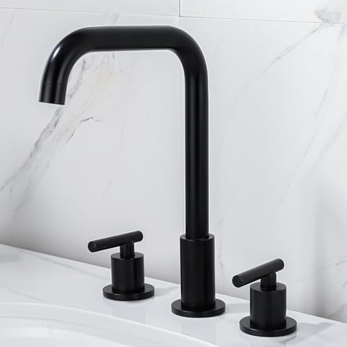 Grifo de tres orificios split para lavabo ideal para baños de diseño moderno 2