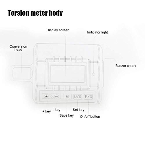ZNC‑200 Digital Meter Electronic Adapter Portable High Accuracy Wrench Adapter with Multiple Functions, Black - Image 3
