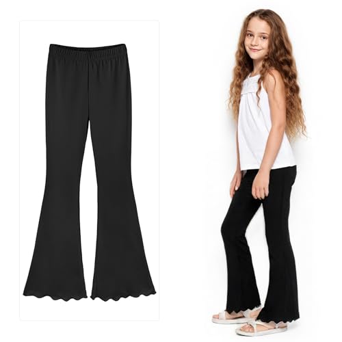 3 Pcs Girls Flare Leggings Mid Waisted Bell Bottom Yoga Pants3