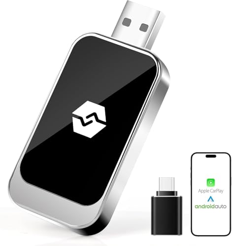 Gaethra Carplay & Android Auto Wireless Adapter Plug and Play,