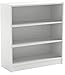 Mylex Three Shelf Bookcase; Two Adjustable Shelves; 11.63 x 29.63 x 31.63 Inches, White, Assembly Required