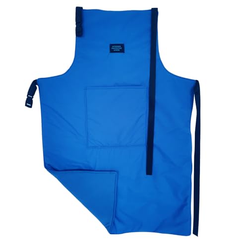 Afishsong Cryogenic Safety Apron, Liquid Nitrogen Lab Protection, Blue (24