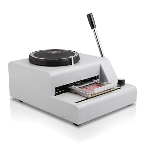 Embossing Machine 72 Character Card Embosser, Manual Embosser Machine Credit Card, Convex Embosser for PVC Card Credit ID VIP