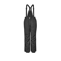 killtec Functionele broek/skibroek voor jongens, met afritsbaar slabbetje, sneeuwvanger en randbescherming, zwart, maat 128 : KILLTEC