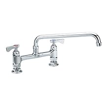Krowne 14-814L صنبور منخفض الرصاص سبلاش ماونت ، 8 "مراكز ، 14" فوهة سوينغ ، NSF Gray