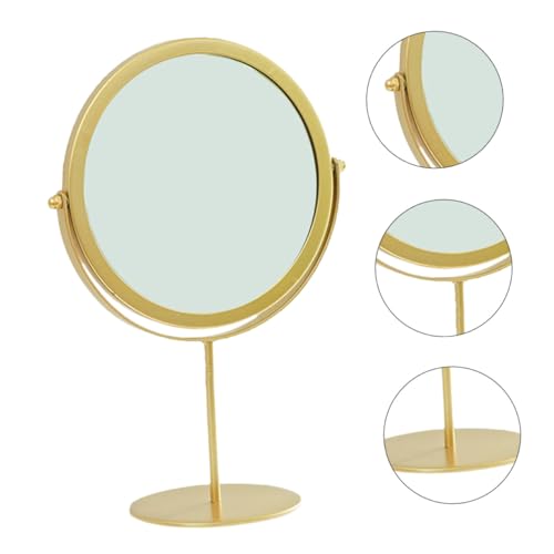 Miroir de maquillage de bureau rond à surface et base antidérapante - 8