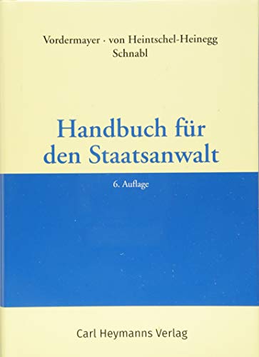 Preisvergleich Produktbild Handbuch für den Staatsanwalt