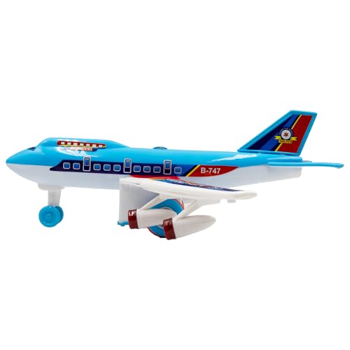Image of ToyBharat Air Liner Plane toy with multicolour body and friction power is a perfect baby gift. Safe, non-toxic, and durable, it offers fun indoor and outdoor play for toddlers with a realistic design.