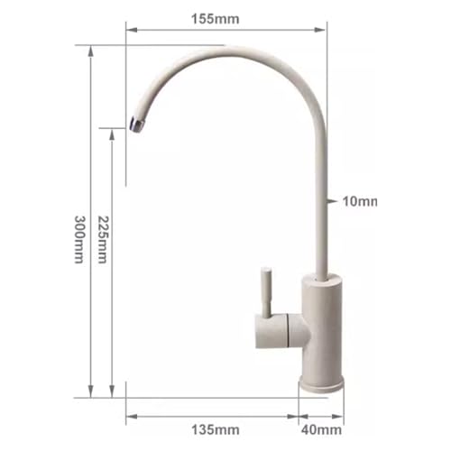 Grifo de cocina 1/4 gris con caño giratorio para agua de fregadero 4