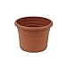 greemotion Pflanzkübel Fiona, UV-Beständiger Blumentopf aus Kunststoff, Pflanzgefäß mit Bodenlöchern, Volumen ca. 8 l, ca. Ø 30 x H 21,5 cm, Terrakotta