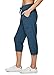 RBX Active Women's Cargo Capri Pant with Pockets Fashion Lightweight Woven with Drawstring Deep Teal XS