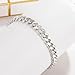 Dankadi Italian Men 925 Sterling Silver Bracelet 8-10-12MM Solid Miami Cuban Link Curb Chain 7