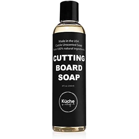 Kuche Chef Natural Cutting Board Soap (8oz) Made in the USA. Nurture and Maintain Wooden Cutting Boards. Cover