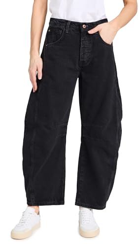 Free People Women's We The Free Good Luck Mid-Rise Barrel Jeans