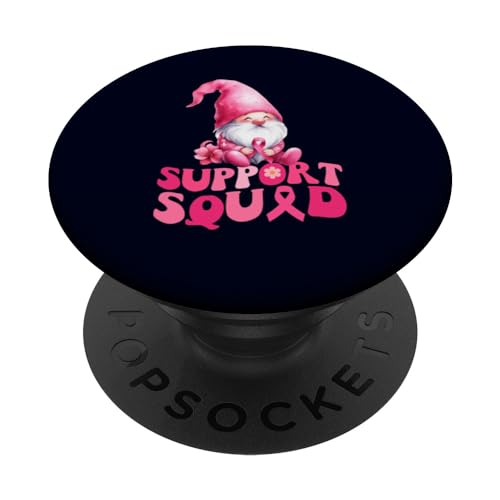 In October We Wear Pink Gnomo Divertido Concientización sobre el Cáncer de Mama PopSockets PopGrip Intercambiable