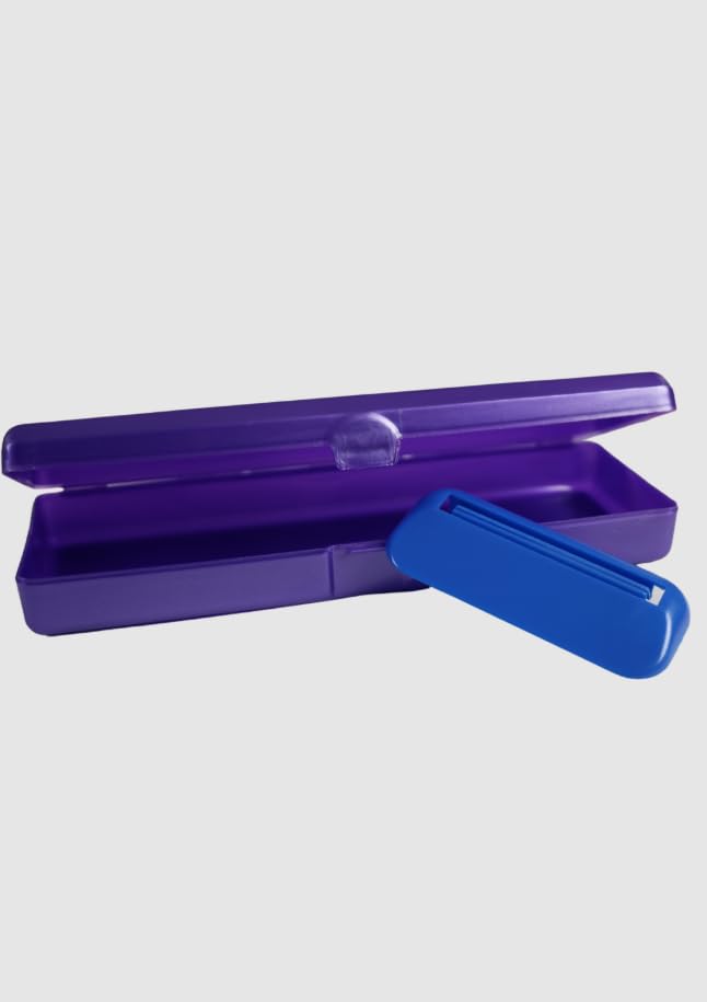 Estojo Higiene Dental Com Espreme Tubo (Roxo)