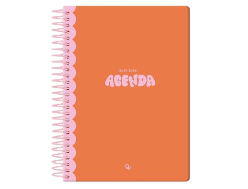Agenda escolar liderpapel 25-26 espiral classic naranja semana vista a5 bilingüe papel fsc 70 gr. 🔥