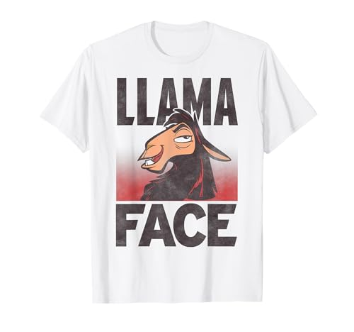 T-shirt Disney Kuzco face de lama pour adulte en coton confort
