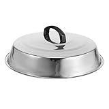 OKUMEYR Tapa para Barbacoa de Acero Inoxidable 31 CM Cúpula de Comida para Cocina y Camping Cubierta Protectora de Alimentos para Filetes y Parrilla