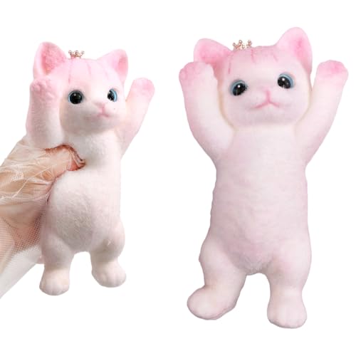 Image of Big Hand Painted Cat Squishy Toys,Large Cute Ultra Soft Kitty Squeeze Fidget Toys for Stress Relief ,Kawaii Squishies Sticky Animal Toys for Adults Kids,Decompression Sensory Balls Toys for Autism