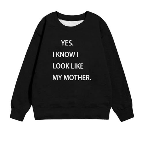 Kids Round Neck Thin Sweatshirt Simple Comfy Graphic Printed Fall Sweatshirts Classics Performance Fit Pullover3