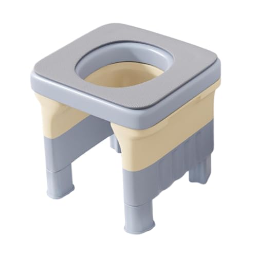 FytStycale Toilet Seat Stool Bathroom Squatting Toilet Chair Multifunction Versatile Portable Bathroom Stool Potty Chair for Men Elderly, Height 36cm