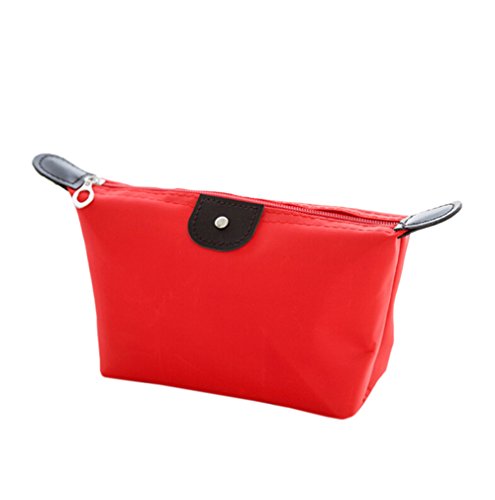 JZLPIN Portable Imperméable Voyage Cosmétique Sac Espace de rangement Poche Articles de toilette Organisateur Sac avec Fermeture éclair Rouge Cover