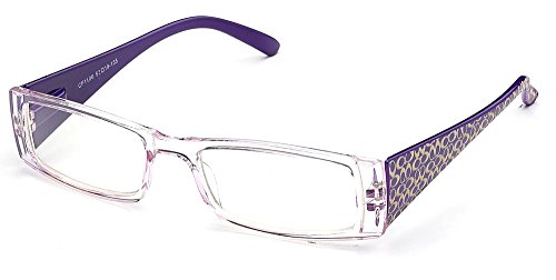 Women Squared Thin High Fashion Translucent Clear Lens Plastic Fashion Glasses with Spring Hinge