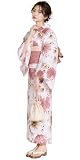 浴衣 セット レディース 二部式 選べる浴衣 しわ兵児帯 2点セット 大人かわいい 上品 花柄 夏祭り 花火大会 (018, 二部式タイプ)