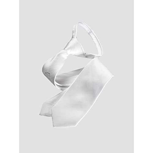 Cravate de gymnastique satin blanc Equiline pour le jour J