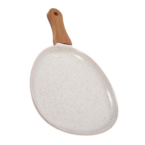 HOMOBABE Plato De Cerámica Vintage Con Asas Para Servir Crepes Tartas y Comidas Diseño Nórdico De Gran