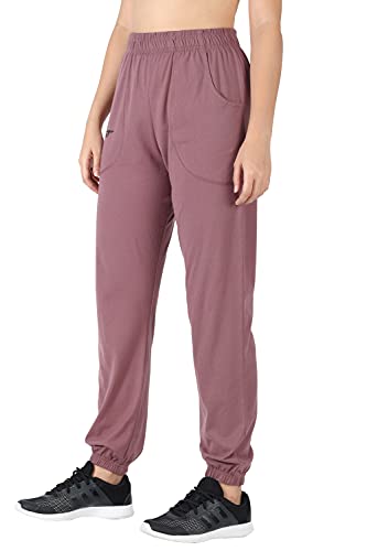 Image of Fflirtygo Cotton Solid Joggers /Track Pant /Solid Pajama /Leggings �100% Export Quality Soft Cotton Night Wear /Pocket Pyjama for Women Lavender Pyjama