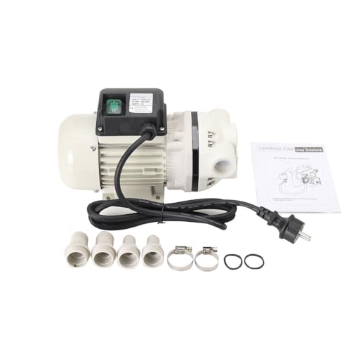 Lfhelper 40L/Min Ad-Blue Pumpenset Urea pump Harnstoff pump Fasspumpe Selbstansaugend Pumpe Anschlussstücke Membranpumpe 220V - 0 4KW (50Hz) mit 4 Tüllen und 2 Schellen 2950 RPM 1 8m Kabellänge