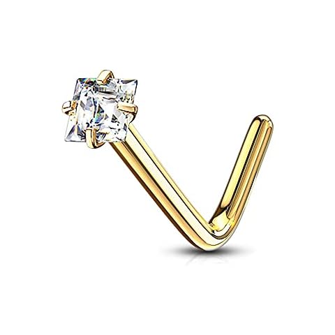 Gold Anodized Surgical Steel Nose Stud Cover