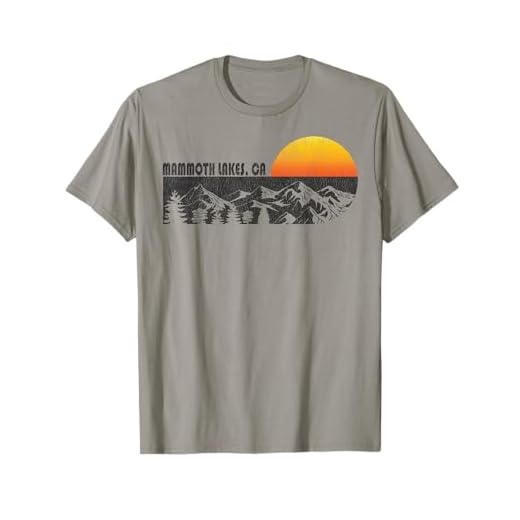 Retro Mammoth Lakes California Mountain Sunset T-Shirt