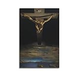 KANGZENG Salvador Dali Peinture murale moderne sur toile représentant le Christ sur la croix 40 x 60 cm