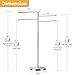 Freestanding Towel Rack, 40 Inch Tall Standing Towel Racks for Bathroom with Weighted Base, Modern Floor Towel Drying Holder Stand with 4 Swivel Arms, Stainless Steel, Chrome, YOFOVI