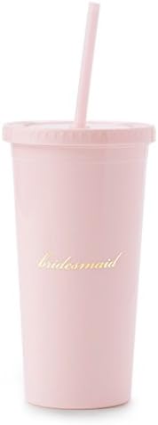 Kate Spade New York Insulated Tumbler with Reusable Straw for Bridesmaids, 20 Ounces, Hocus to My Pocus