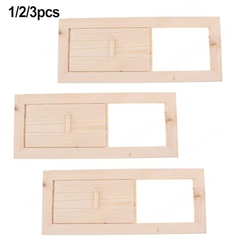Curseur de ventilation pour sauna FUBESK, rabat d'échappement en bois 34x13.5cm - 5