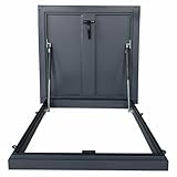 Aluminium-Dachluke, quadratische Fluchttür mit Verriegelungsgriff, 76,2 x 76,2 cm Inspektionsabdeckung, Sicherheitszugangsplatte für einfache Dachinspektion und Wartung.