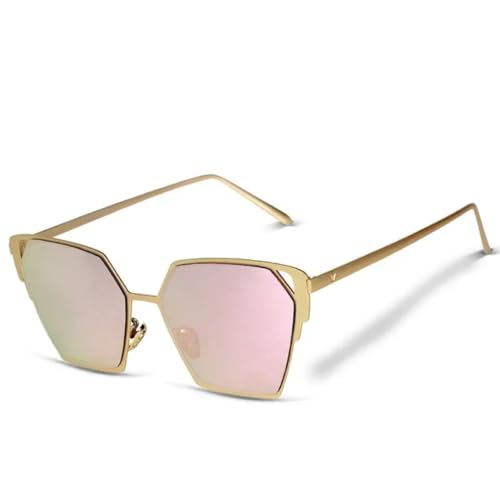 Lunettes de soleil œil de chat en alliage durable et verres UV400 chic